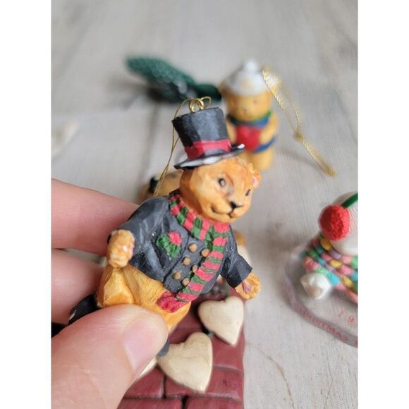 Santa Claus teddy bear heart variety sailor ornament Xmas decor couple - Picture 8 of 10